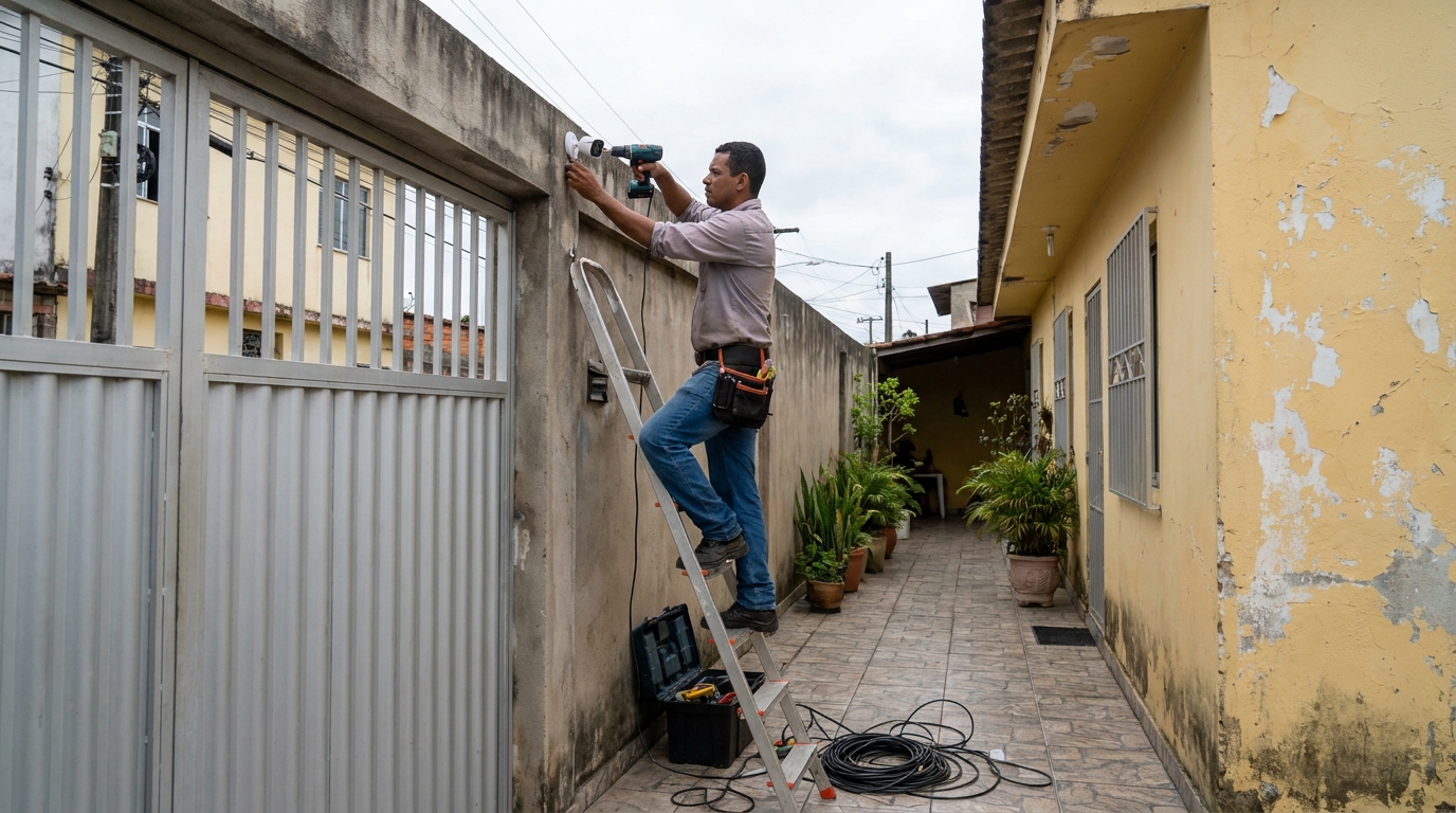 Passagem de cabeamento em Osasco‑SP