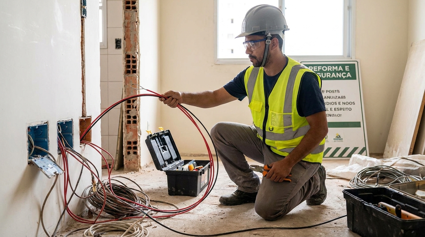 Substituição de fios antigos em Osasco‑SP
